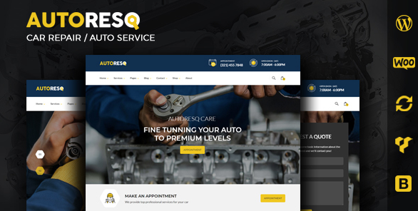 Autoresq v2.1.8 - Car Repair WordPress Theme