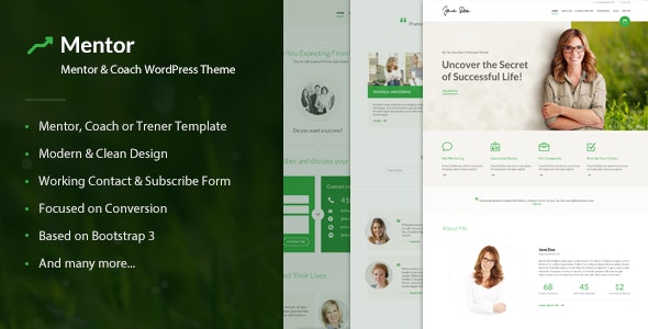 Mentor – Personal Development Coach WordPress Theme Nulled