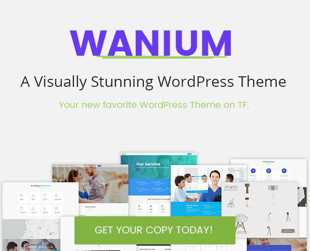 Wanium - A Elegant Multi-Concept Theme Nulled