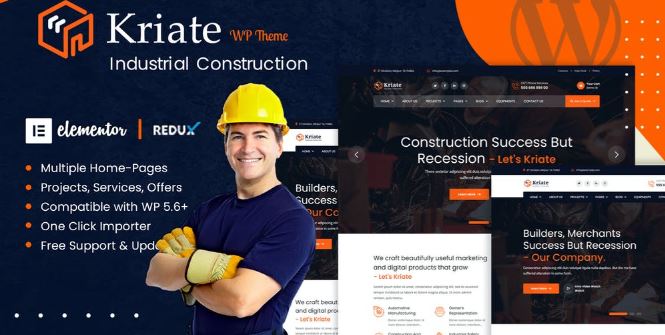 Kriate v1.0 - Industrial Construction Multipurpose WordPress Theme