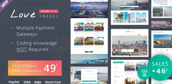 Love Travel v3.9 - Creative Travel Agency WordPress