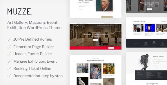 Muzze v1.3.0 - Museum Art Gallery Exhibition WordPress Theme