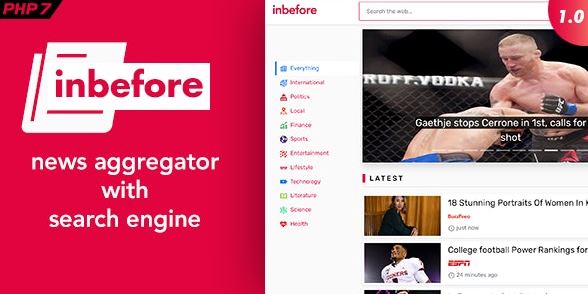 InBefore - News Aggregator with Search Engine