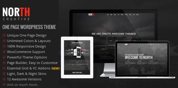 North - One Page Parallax WordPress Theme v4.0.7