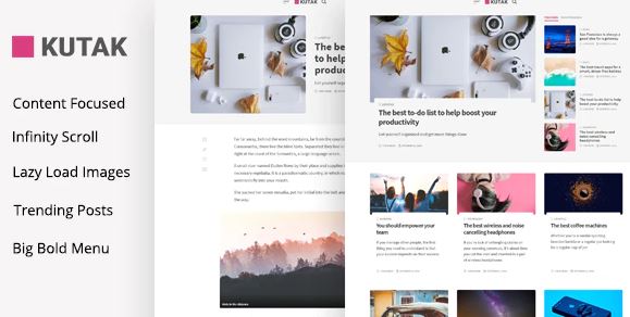 Kutak - Minimal Blog WordPress Theme