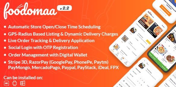 Foodomaa - Multi-restaurant Food Ordering, Restaurant Management and Delivery Application