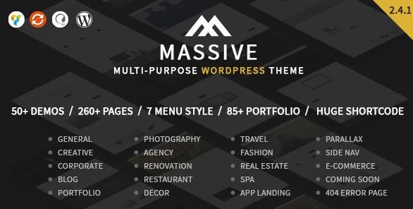 Massive - Responsive Multi-Purpose WordPress Theme