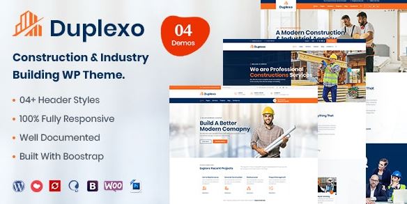 Duplexo - Construction Renovation WordPress Theme