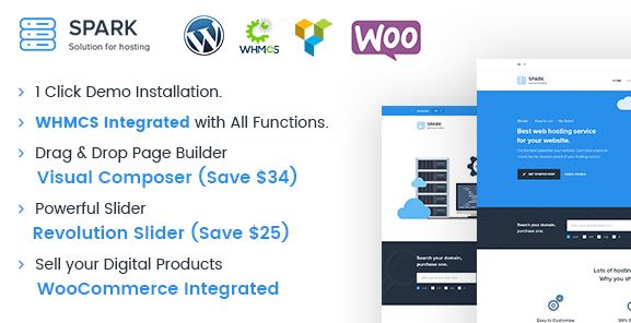 Spark - Responsive WHMCS Hosting WordPress Theme
