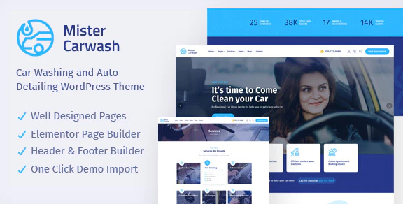 Mister - Car Wash WordPress Theme