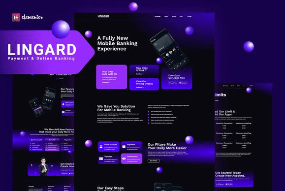 Lingard - Payment & Online Banking Elementor Template Kit