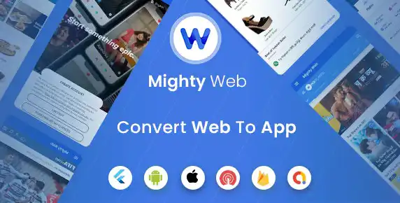 MightyWeb Flutter Webview - Convert Your Website To An App + Admin Panel