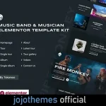 Fire Monkey - Music Band & Musician Elementor Template Kit