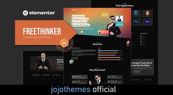 Freethinker - Freelancer & Portfolio Elementor Template Kit