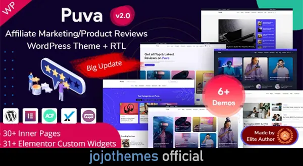 Puva - Online Blogging & Affiliate Product Reviews WordPress Theme