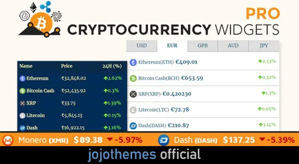 Cryptocurrency Widgets Pro - WordPress Crypto Plugin