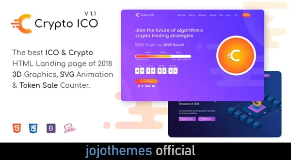 Crypto ICO - Cryptocurrency Website Landing Page HTML Template