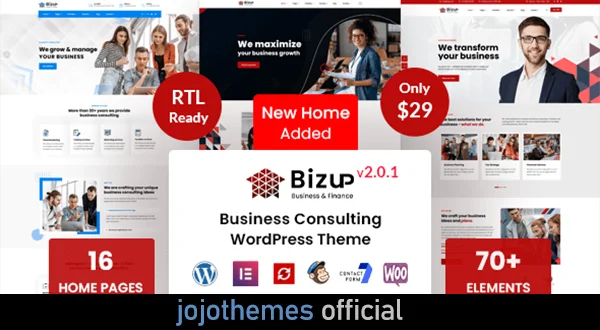 Bizup - Business Consulting WordPress Theme