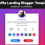 Profile Landing Blogger Template Premium