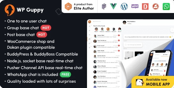 WP Guppy Pro - A live chat plugin for WordPress, WooCommerce and BuddyPress