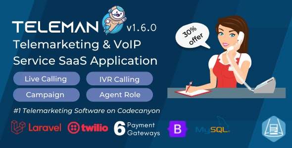 Teleman - Telemarketing & VoIP Service SaaS Application