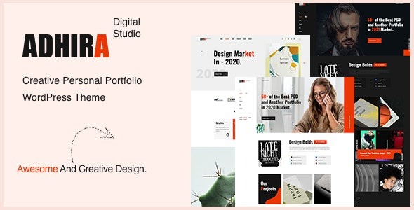 Adhira Nulled Creative Agency Portfolio WordPress Theme Free Download