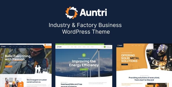 Auntri Industry & Factory WordPress Theme Nulled