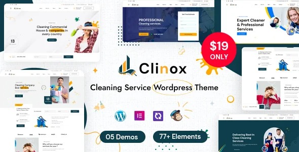 Clinox - Cleaning Services WordPress Theme Nulled