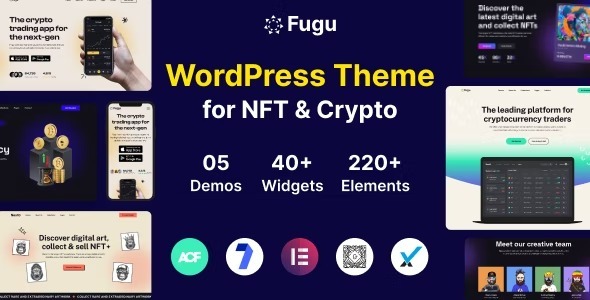 Fugu Nulled NFT & Crypto WordPress Theme Free Download