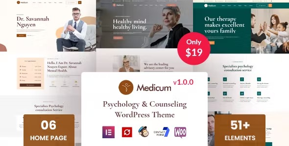 Medicum – Psychology & Counseling WordPress Theme Nulled