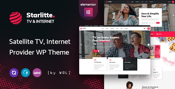 Starlitte - TV & Internet Provider WordPress Theme Nulled