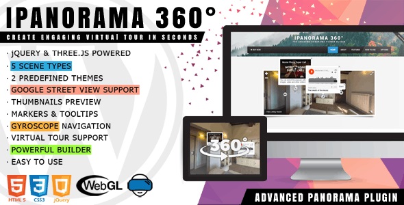 iPanorama-360° Virtual Tour Builder for WordPress Nulled