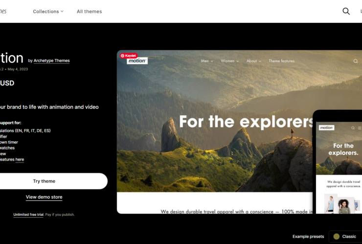 Motion Shopify Theme